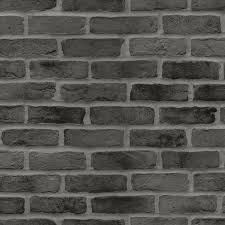 Burnham Black Brick Wall Wallpaper