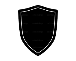 Simple Filled Heater Shield Icon Svg