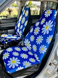Blue Daisy Car Seat Covers Full Set Car