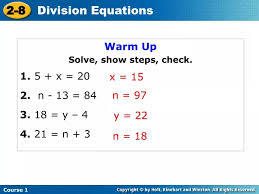 Ppt Warm Up Solve Show Steps Check