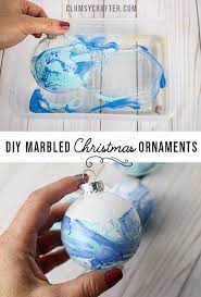 Marbled Ornaments With Nail