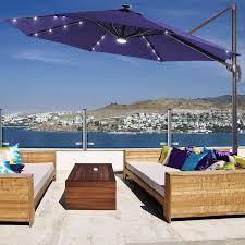 Solar Led Cantilever Patio Umbrella