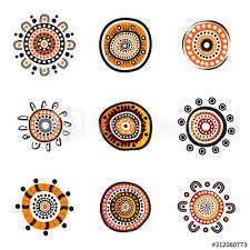 Aboriginal Art Dots Painting Icon Logo