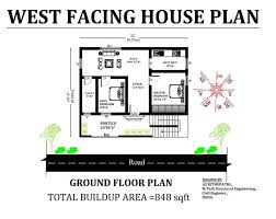 32 X26 West Facing 2bhk House Plan As