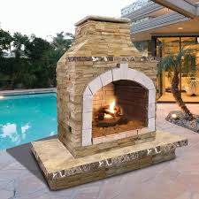 Tile Propane Gas Outdoor Fireplace