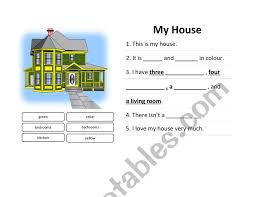 My House Esl Worksheet By Aerin Fuzz