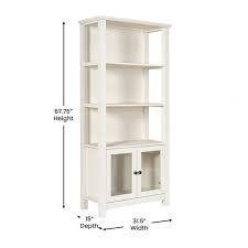 White Wood 3 Shelf Standard Bookcase