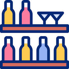 Wine Shelf Free Food And Restaurant Icons