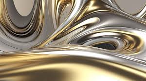Abstract Metallic Curve Background In