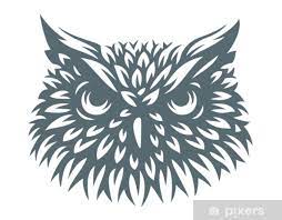 Wall Mural Owl Head Vector