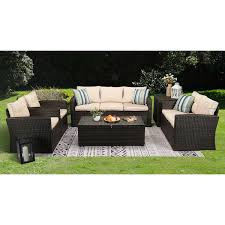 Edyo Living 6 Piece Wicker Patio