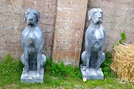 Old Weathered Great Dane Statues 4ft