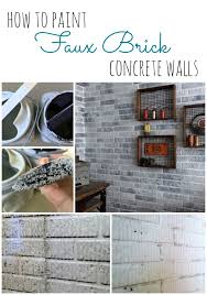 How I Painted Faux Brick Walls In The