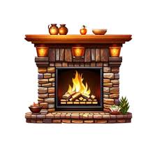 Home Design And Decor Icons Fireplace