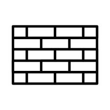 Wall Line Icon Bricks Build Building