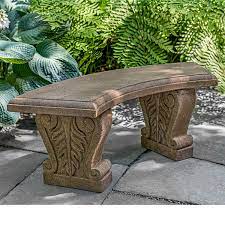 Soledad Bench Cast Stone Outdoor Seat