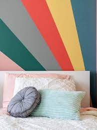 Diy Sunburst Rainbow Accent Wall