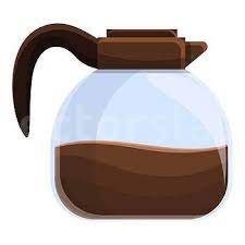 Coffee Glass Pot Icon Cartoon