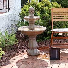 Solar Outdoor Tiered Water Fountain