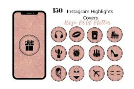 Instagram Highlight Icons Rose Gold