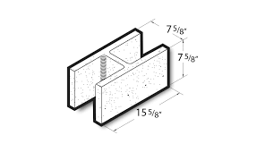 8x8x16 solid bottom bond beam block