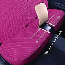 Rose Pink Seat Covers Full Set Luxury