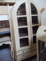 Cabinet Arched Top 2 Glass Paned Doors