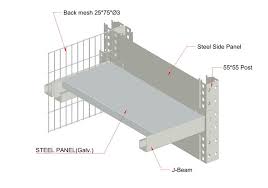 long span shelving system steel deck