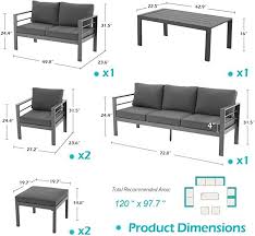 Aecojoy Aluminum Modern Patio Furniture