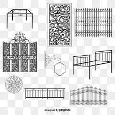 Wrought Iron Fence Png Vector Psd