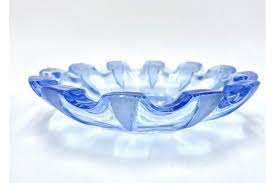 Blue Glass Ashtray From Ząbkowice