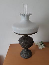 Victorian Original Oil Lamp Spelter