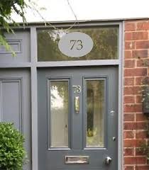 Traditional House Door Number Fanlight