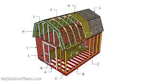 12x16 gambrel shed roof plans