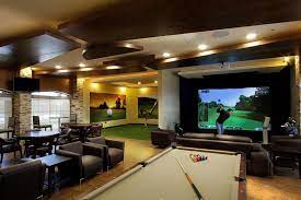 Basement Golf Simulator Photos