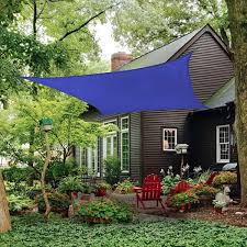 King Canopy 12 Feet Quadrilateral Sun Shade Sail 320gsm Woven Fabric Square Blue Qss12bln