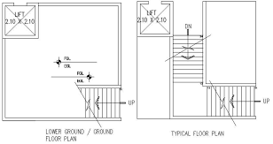 L Shaped Staircase Plan In Detail