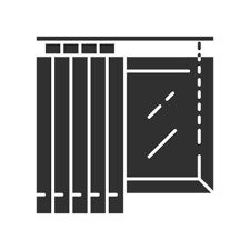 Vertical Blinds Glyph Icon Office And