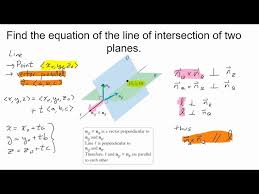 Intersection Of A Line And Plane In 3d