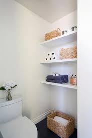Bath Nook With Stacked Floating Shelves