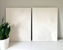 Textured Wall Hanging Plaster Art