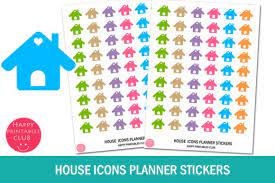 House Icons Planner Stickers House