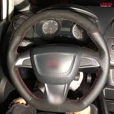 Suede Leather Car Steering Wheel Cover