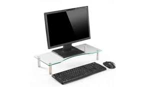 Ttap Mp1004 Glass Monitor Riser Black