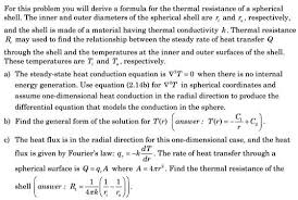 Thermal Resistance Of A Spherical S