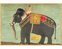 Indian Elephant Art Print Antique