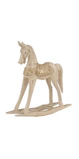 Light Brown Wood Horse Sculpture