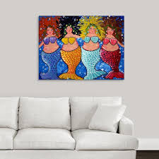 Greatbigcanvas Mermaids By Renie Britenbucher Canvas Wall Art Multi Color