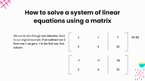 Linear Equations Using A Matrix