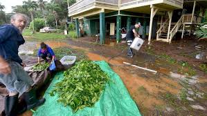 Heavy Rains Cause Flooding On Hawaiian